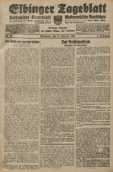 Elbinger Tageblatt, Nr. 15 Mittwoch 18 Januar 1928, 5. Jahrgang