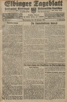 Elbinger Tageblatt, Nr. 16 Donnerstag 19 Januar 1928, 5. Jahrgang