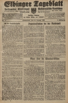 Elbinger Tageblatt, Nr. 18 Sonnabend 21 Januar 1928, 5. Jahrgang