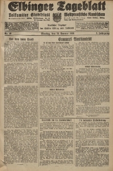 Elbinger Tageblatt, Nr. 19 Montag 23 Januar 1928, 5. Jahrgang