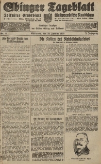 Elbinger Tageblatt, Nr. 21 Mittwoch 25 Januar 1928, 5. Jahrgang