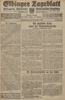Elbinger Tageblatt, Nr. 22 Donnerstag 26 Januar 1928, 5. Jahrgang