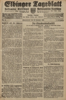 Elbinger Tageblatt, Nr. 24 Sonnabend 28 Januar 1928, 5. Jahrgang