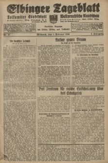 Elbinger Tageblatt, Nr. 27 Mittwoch 1 Februar 1928, 5. Jahrgang