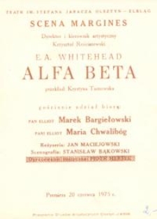 Alfa beta - program teatralny