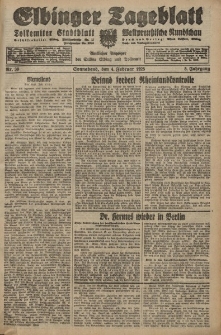 Elbinger Tageblatt, Nr. 30 Sonnabend 4 Februar 1928, 5. Jahrgang