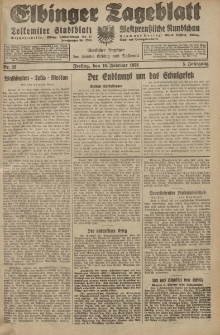 Elbinger Tageblatt, Nr. 35 Freitag 10 Februar 1928, 5. Jahrgang