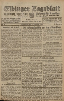 Elbinger Tageblatt, Nr. 36 Sonnabend 11 Februar 1928, 5. Jahrgang