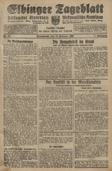Elbinger Tageblatt, Nr. 42 Sonnabend 18 Februar 1928, 5. Jahrgang