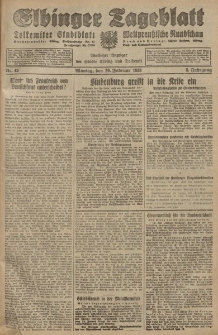 Elbinger Tageblatt, Nr. 43 Montag 20 Februar 1928, 5. Jahrgang