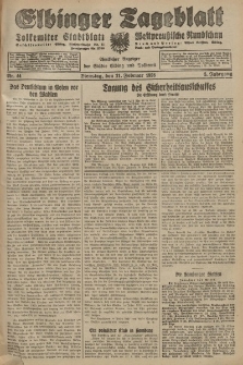 Elbinger Tageblatt, Nr. 44 Dienstag 21 Februar 1928, 5. Jahrgang