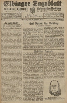 Elbinger Tageblatt, Nr. 50 Dienstag 28 Februar 1928, 5. Jahrgang