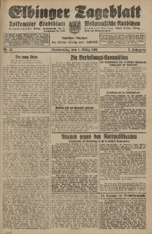 Elbinger Tageblatt, Nr. 52 Donnerstag 1 März 1928, 5. Jahrgang