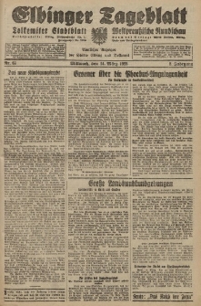 Elbinger Tageblatt, Nr. 63 Mittwoch 14 März 1928, 5. Jahrgang