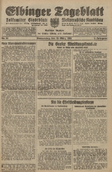 Elbinger Tageblatt, Nr. 64 Donnerstag 15 März 1928, 5. Jahrgang