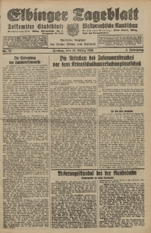 Elbinger Tageblatt, Nr. 71 Freitag 23 März 1928, 5. Jahrgang