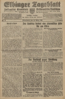Elbinger Tageblatt, Nr. 72 Sonnabend 24 März 1928, 5. Jahrgang