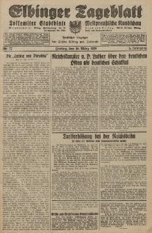 Elbinger Tageblatt, Nr. 77 Freitag 30 März 1928, 5. Jahrgang