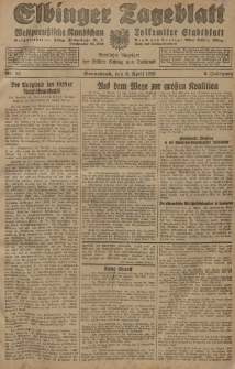 Elbinger Tageblatt, Nr. 80 Sonnabend 6 April 1929, 6. Jahrgang