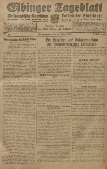 Elbinger Tageblatt, Nr. 86 Sonnabend 13 April 1929, 6. Jahrgang