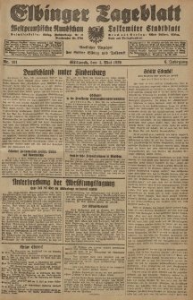 Elbinger Tageblatt, Nr. 101 Mittwoch 1 Mai 1929, 6. Jahrgang