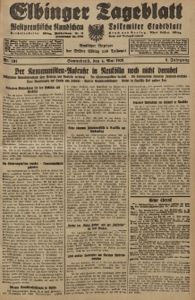 Elbinger Tageblatt, Nr. 104 Sonnabend 4 Mai 1929, 6. Jahrgang