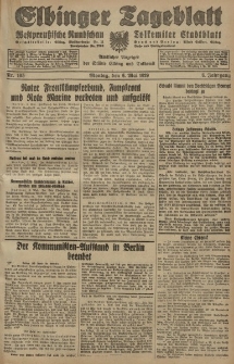 Elbinger Tageblatt, Nr. 105 Montag 6 Mai 1929, 6. Jahrgang