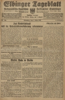 Elbinger Tageblatt, Nr. 106 Dienstag 7 Mai 1929, 6. Jahrgang