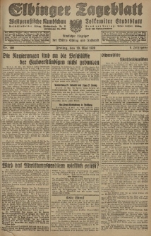 Elbinger Tageblatt, Nr. 108 Freitag 10 Mai 1929, 6. Jahrgang