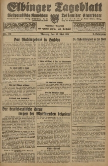 Elbinger Tageblatt, Nr. 110 Montag 13 Mai 1929, 6. Jahrgang