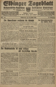 Elbinger Tageblatt, Nr. 112 Mittwoch 15 Mai 1929, 6. Jahrgang