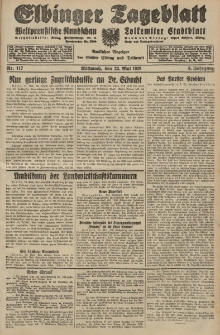 Elbinger Tageblatt, Nr. 117 Mittwoch 22 Mai 1929, 6. Jahrgang