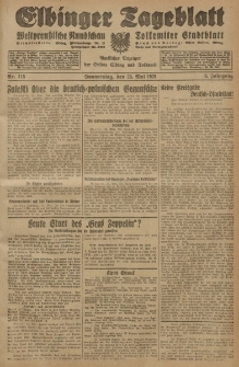 Elbinger Tageblatt, Nr. 118 Donnerstag 23 Mai 1929, 6. Jahrgang