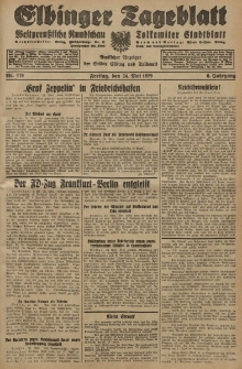 Elbinger Tageblatt, Nr. 119 Freitag 24 Mai 1929, 6. Jahrgang