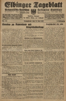 Elbinger Tageblatt, Nr. 120 Sonnabend 25 Mai 1929, 6. Jahrgang
