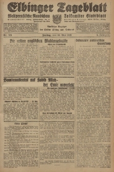 Elbinger Tageblatt, Nr. 125 Freitag 31 Mai 1929, 6. Jahrgang