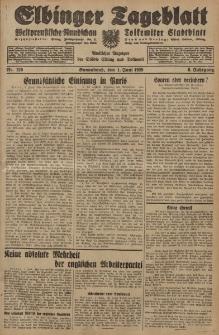 Elbinger Tageblatt, Nr. 126 Sonnabend 1 Juni 1929, 6. Jahrgang