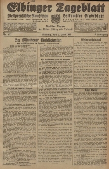 Elbinger Tageblatt, Nr. 127 Montag 3 Juni 1929, 6. Jahrgang