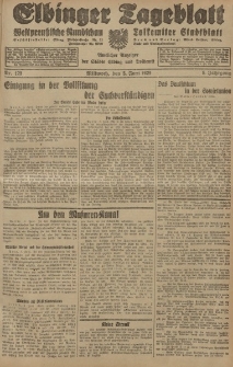 Elbinger Tageblatt, Nr. 129 Mittwoch 5 Juni 1929, 6. Jahrgang