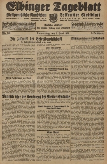 Elbinger Tageblatt, Nr. 130 Donnerstag 6 Juni 1929, 6. Jahrgang