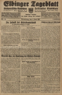 Elbinger Tageblatt, Nr. 130 Donnerstag 6 Juni 1929, 6. Jahrgang