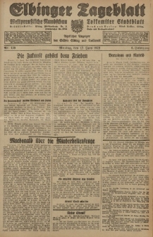Elbinger Tageblatt, Nr. 139 Montag 17 Juni 1929, 6. Jahrgang