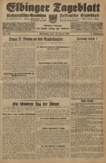Elbinger Tageblatt, Nr. 140 Dienstag 18 Juni 1929, 6. Jahrgang