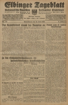Elbinger Tageblatt, Nr. 144 Sonnabend 22 Juni 1929, 6. Jahrgang