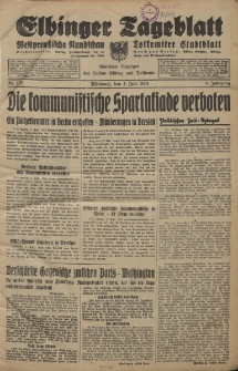 Elbinger Tageblatt, Nr. 151 Mittwoch 1 Juli 1931, 8. Jahrgang