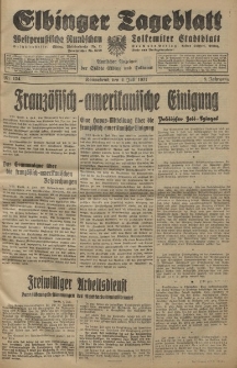 Elbinger Tageblatt, Nr. 154 Sonnabend 4 Juli 1931, 8. Jahrgang