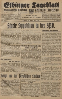 Elbinger Tageblatt, Nr. 158 Donnerstag 9 Juli 1931, 8. Jahrgang