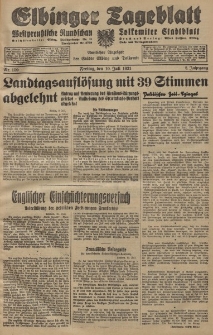 Elbinger Tageblatt, Nr. 159 Freitag 10 Juli 1931, 8. Jahrgang