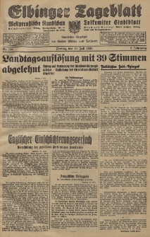 Elbinger Tageblatt, Nr. 159 Freitag 10 Juli 1931, 8. Jahrgang