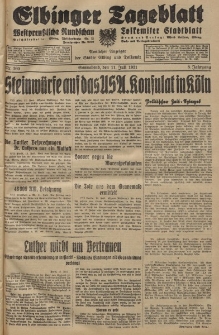 Elbinger Tageblatt, Nr. 160 Sonnabend 11 Juli 1931, 8. Jahrgang